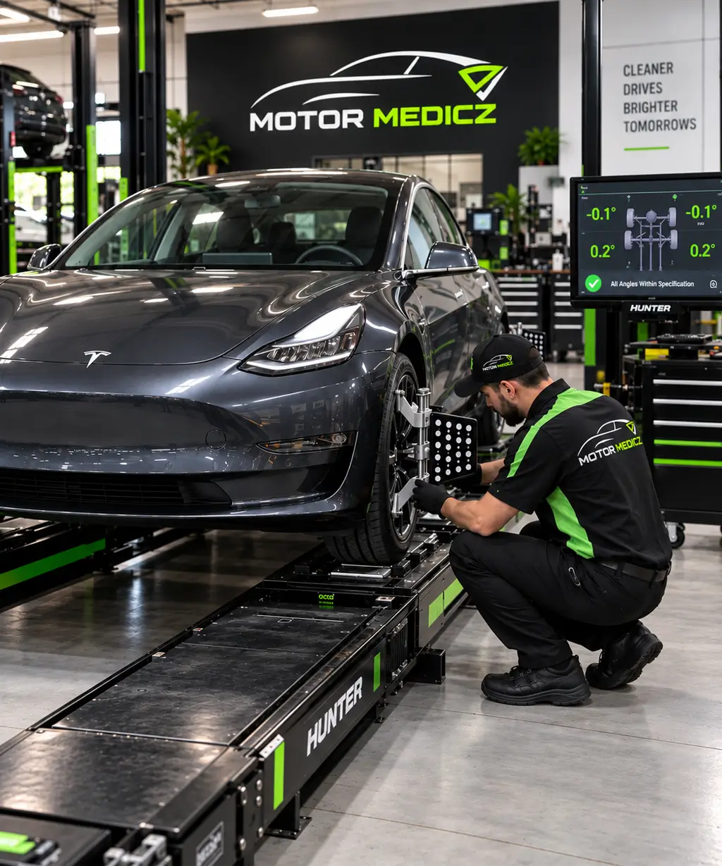 Motor Medicz Tesla Wheel Alignment Service
